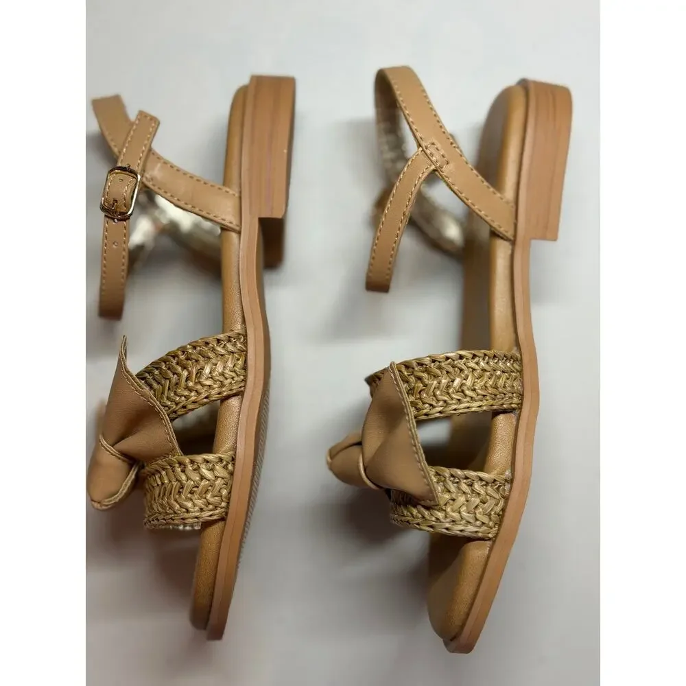 NEW! Size 1 Madden Girl Jester Natural Girls Strap Sandals
